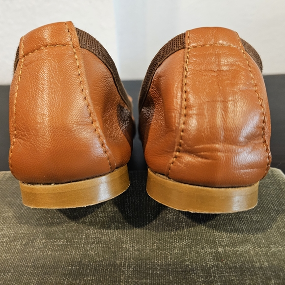 Michele Lipriore Brown Ballet Shoes Sz 38 - Picture 5 of 10